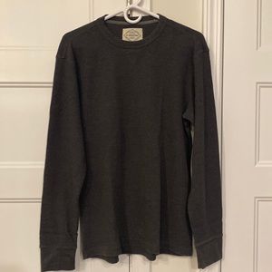 St Johns Bay gray Henley textured sweater